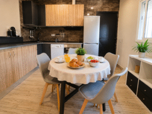 Cocina moderna y equipada de La Casita Gergaleña en Gérgal, Almería